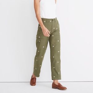 Madewell Daisy Embroidered Pants